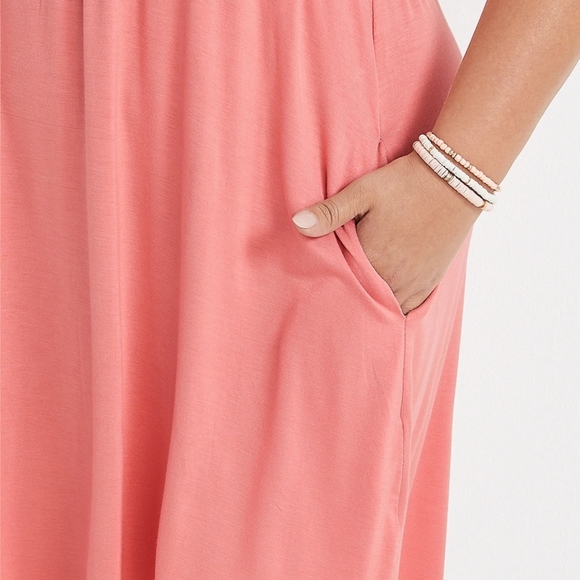 Maurices 24/7 Solid High Neck Tank Babydoll Dress Plus Size 24 NWT! - Picture 5 of 8